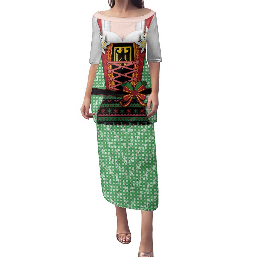 Germany Christmas Family Matching Puletasi and Hawaiian Shirt Dirndl Xmas Style - Wonder Print Shop
