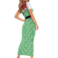 Germany Christmas Family Matching Short Sleeve Bodycon Dress and Hawaiian Shirt Dirndl Xmas Style - Wonder Print Shop