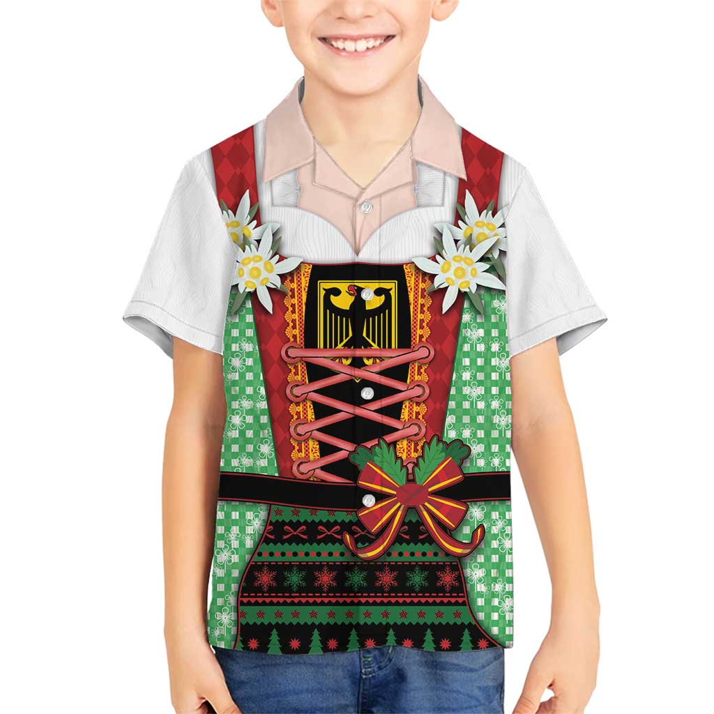 Germany Christmas Family Matching Tank Maxi Dress and Hawaiian Shirt Dirndl Xmas Style - Wonder Print Shop