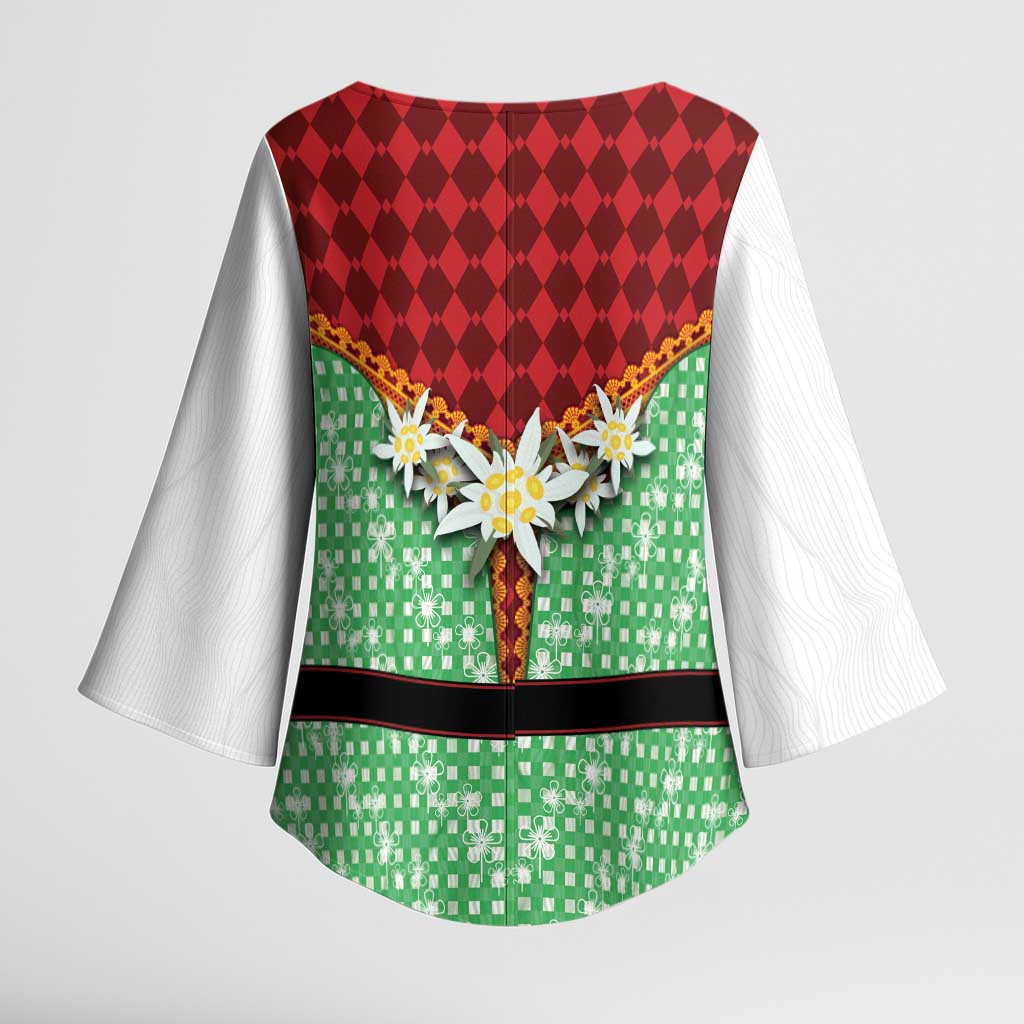 Germany Christmas Kimono Sleeve Blouse Dirndl Xmas Style - Wonder Print Shop