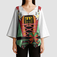 Germany Christmas Kimono Sleeve Blouse Dirndl Xmas Style - Wonder Print Shop
