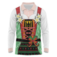 Germany Christmas Long Sleeve Polo Shirt Dirndl Xmas Style - Wonder Print Shop