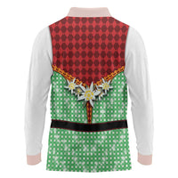 Germany Christmas Long Sleeve Polo Shirt Dirndl Xmas Style - Wonder Print Shop