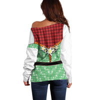 Germany Christmas Off Shoulder Sweater Dirndl Xmas Style - Wonder Print Shop