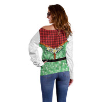 Germany Christmas Off Shoulder Sweater Dirndl Xmas Style - Wonder Print Shop