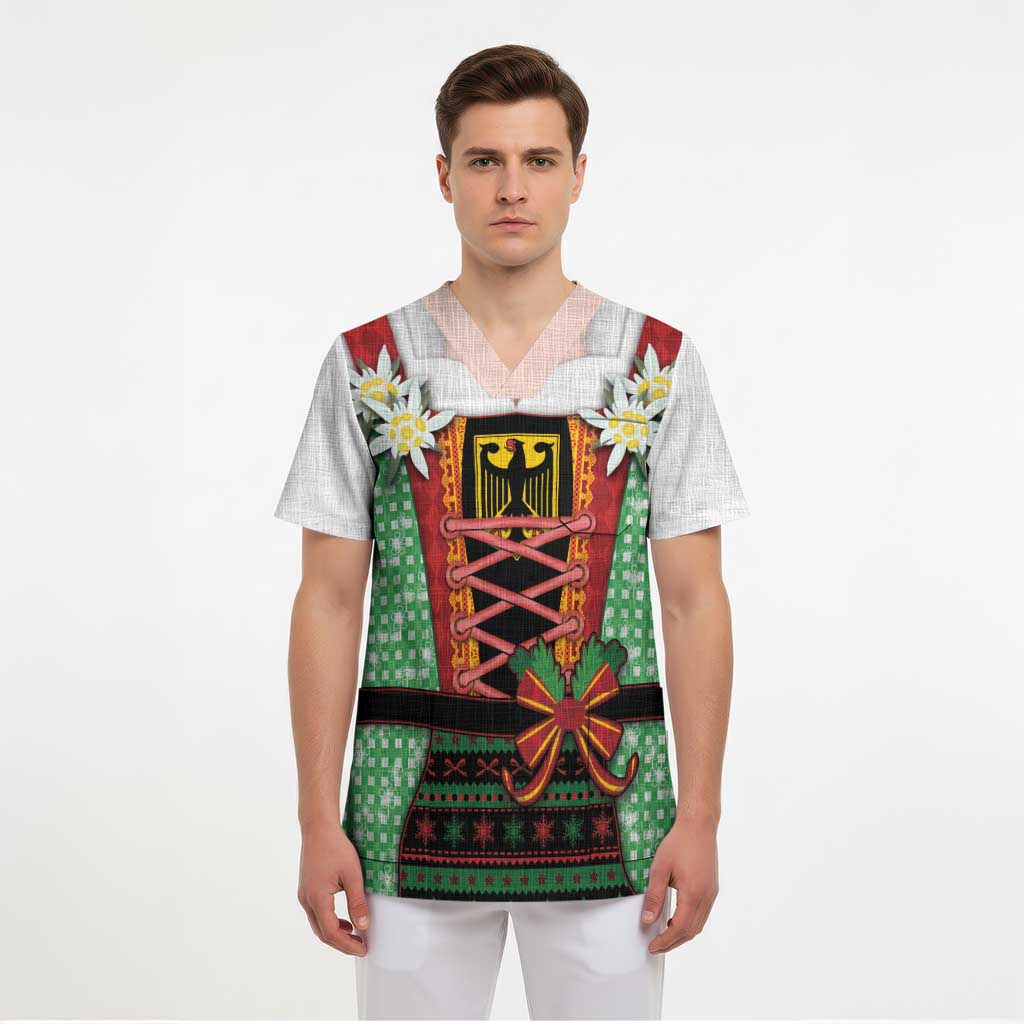 Germany Christmas Scrub Top Dirndl Xmas Style - Wonder Print Shop