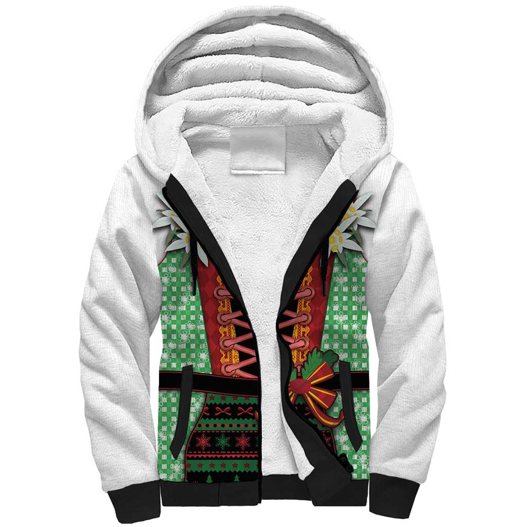 Germany Christmas Sherpa Hoodie Dirndl Xmas Style - Wonder Print Shop