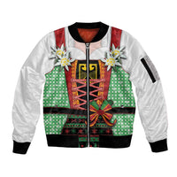 Germany Christmas Sleeve Zip Bomber Jacket Dirndl Xmas Style - Wonder Print Shop