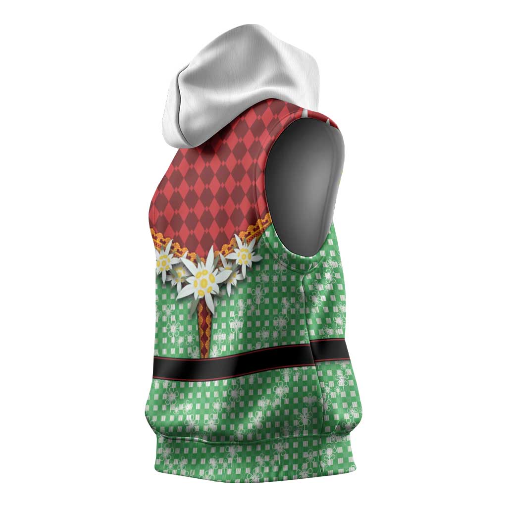 Germany Christmas Sleeveless Hoodie Dirndl Xmas Style - Wonder Print Shop