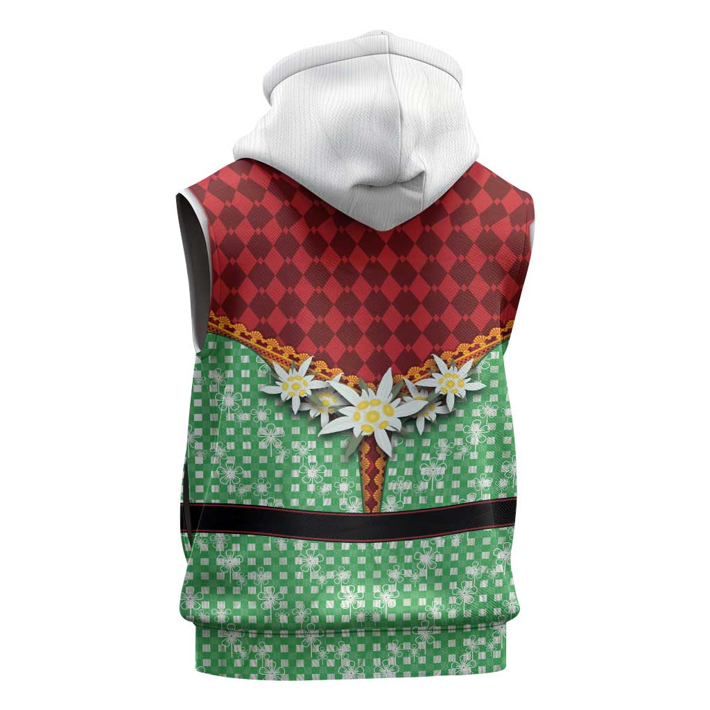 Germany Christmas Sleeveless Zip Hoodie Dirndl Xmas Style - Wonder Print Shop