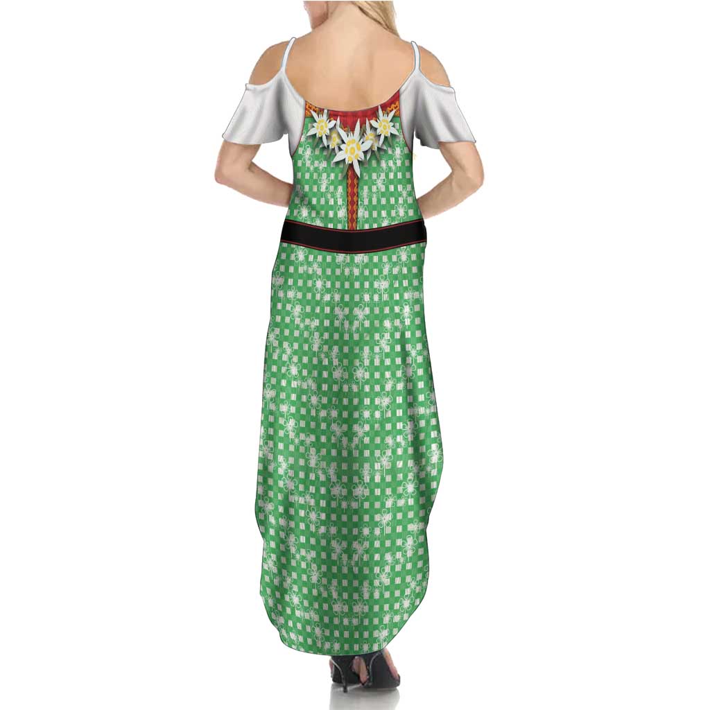 Germany Christmas Summer Maxi Dress Dirndl Xmas Style - Wonder Print Shop