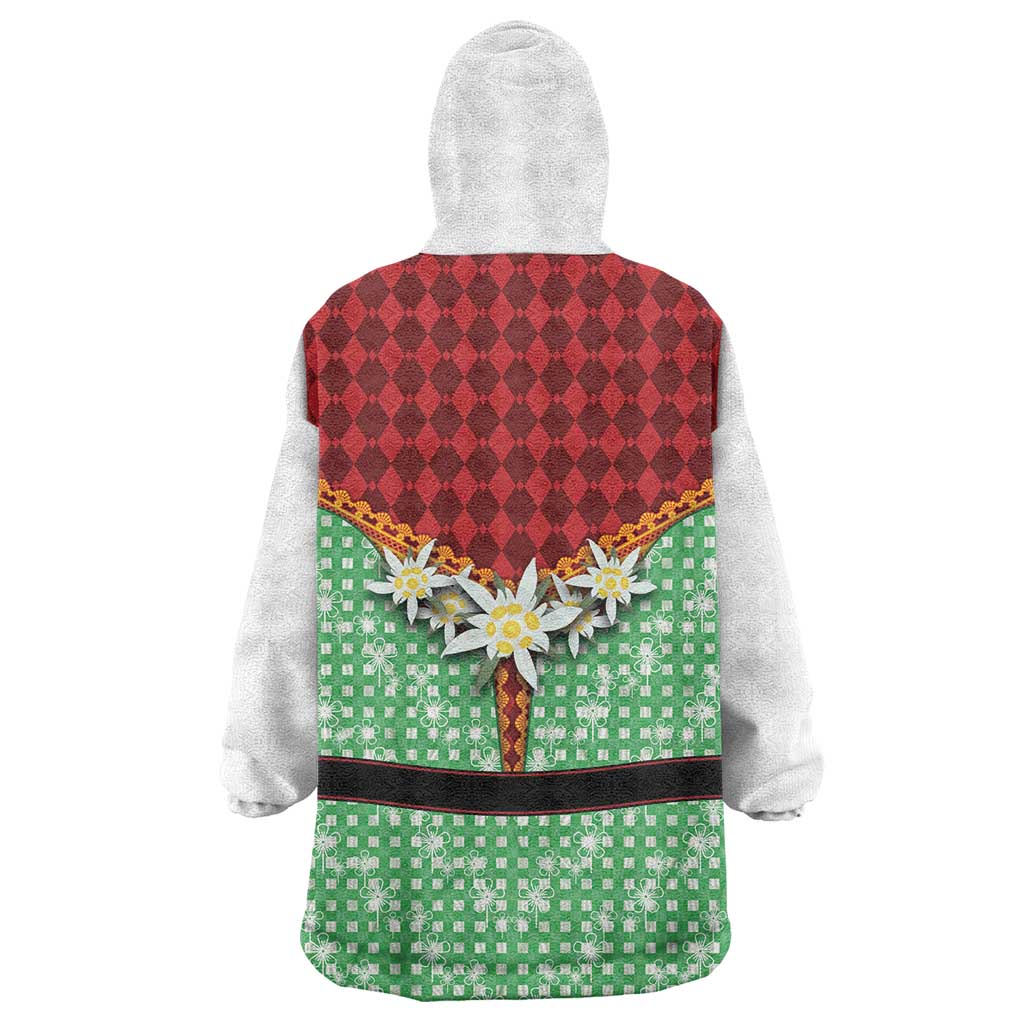 Germany Christmas Wearable Blanket Hoodie Dirndl Xmas Style - Wonder Print Shop