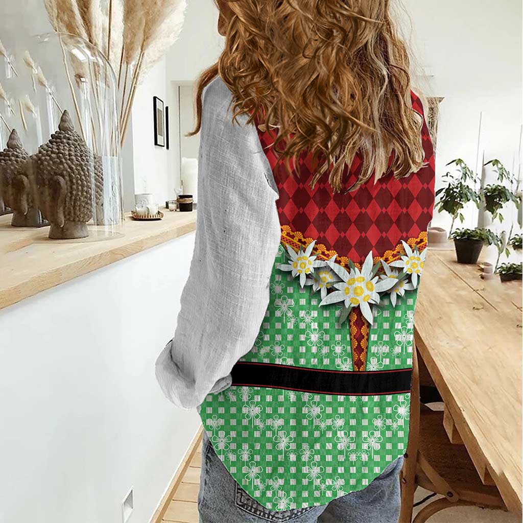 Germany Christmas Women Casual Shirt Dirndl Xmas Style - Wonder Print Shop
