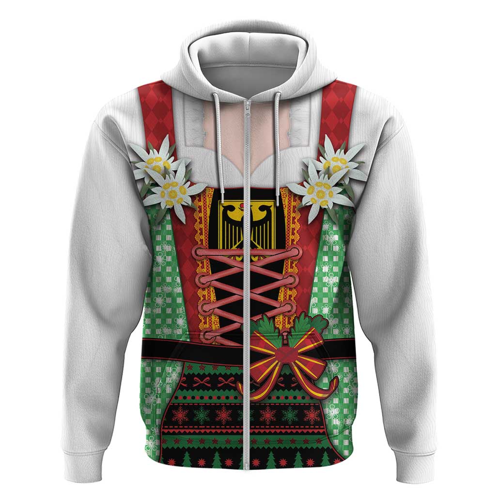 Germany Christmas Zip Hoodie Dirndl Xmas Style - Wonder Print Shop
