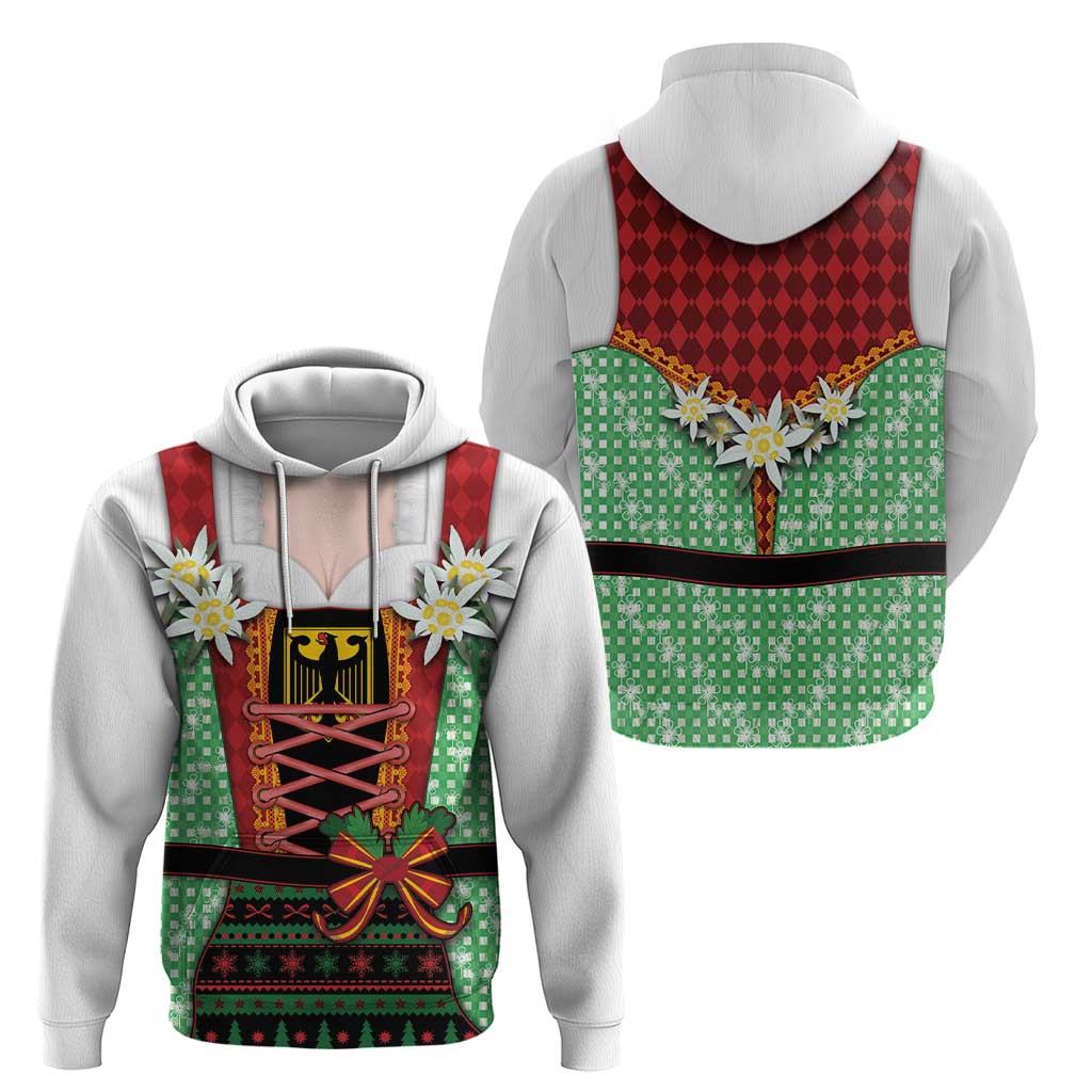 Germany Christmas Zip Hoodie Dirndl Xmas Style - Wonder Print Shop
