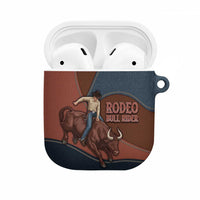 Bull Riding AirPods Case Western Cowboy Denim And Leather Effect