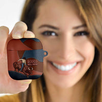 Bull Riding AirPods Case Western Cowboy Denim And Leather Effect