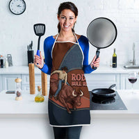 Bull Riding Apron Western Cowboy Denim And Leather Effect