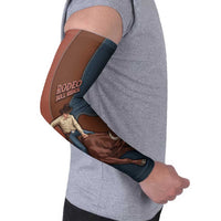 Bull Riding Arm Sleeves Western Cowboy Denim And Leather Effect