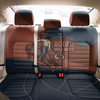 Bull Riding Back Car Seat Cover Western Cowboy Denim And Leather Effect