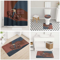 Bull Riding Bathroom Set Western Cowboy Denim And Leather Effect