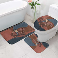Bull Riding Bathroom Set Western Cowboy Denim And Leather Effect