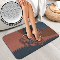 Bull Riding Bathroom Set Western Cowboy Denim And Leather Effect