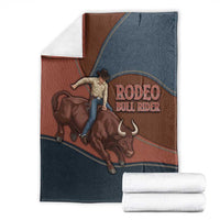 Bull Riding Blanket Western Cowboy Denim And Leather Effect