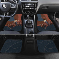 Bull Riding Car Mats Western Cowboy Denim And Leather Effect