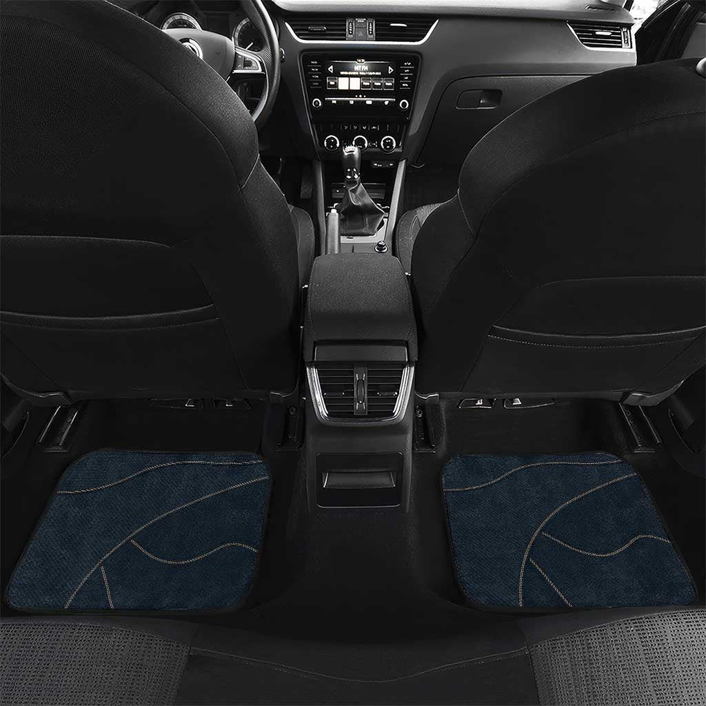 Bull Riding Car Mats Western Cowboy Denim And Leather Effect