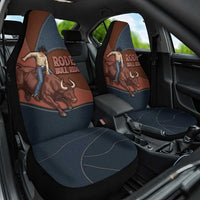 Bull Riding Car Seat Cover Western Cowboy Denim And Leather Effect