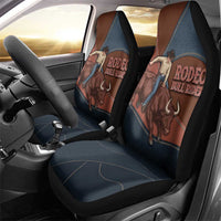 Bull Riding Car Seat Cover Western Cowboy Denim And Leather Effect
