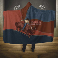 Bull Riding Hooded Blanket Western Cowboy Denim And Leather Effect