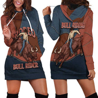 Bull Riding Hoodie Dress Western Cowboy Denim And Leather Effect