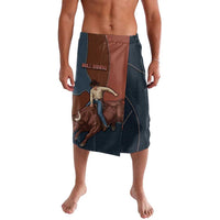 Bull Riding Lavalava Western Cowboy Denim And Leather Effect