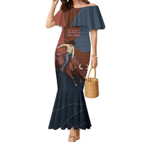 Bull Riding Mermaid Dress Western Cowboy Denim And Leather Effect