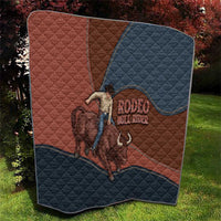 Bull Riding Quilt Western Cowboy Denim And Leather Effect