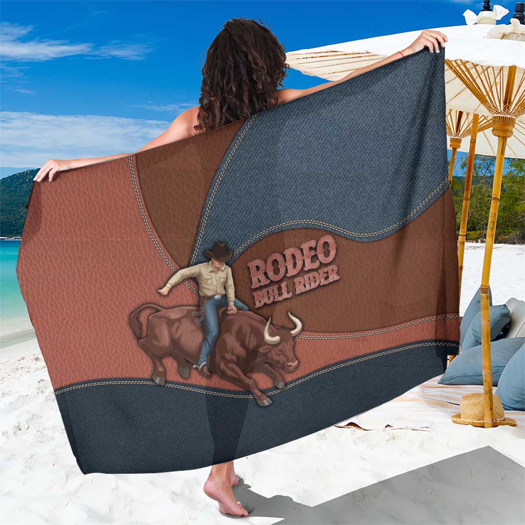 Bull Riding Sarong Western Cowboy Denim And Leather Effect