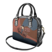Bull Riding Shoulder Handbag Western Cowboy Denim And Leather Effect