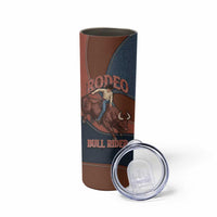 Bull Riding Skinny Tumbler Western Cowboy Denim And Leather Effect