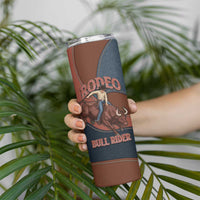 Bull Riding Skinny Tumbler Western Cowboy Denim And Leather Effect