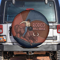 Bull Riding Spare Tire Cover Western Cowboy Denim And Leather Effect