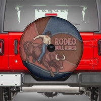 Bull Riding Spare Tire Cover Western Cowboy Denim And Leather Effect