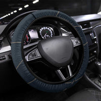 Bull Riding Steering Wheel Cover Western Cowboy Denim And Leather Effect