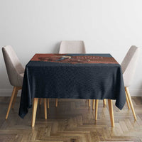 Bull Riding Tablecloth Western Cowboy Denim And Leather Effect
