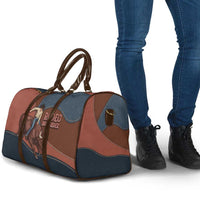 Bull Riding Travel Bag Western Cowboy Denim And Leather Effect