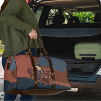 Bull Riding Travel Bag Western Cowboy Denim And Leather Effect