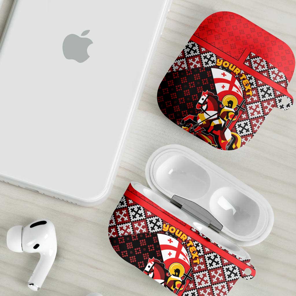 Personalized Georgia AirPods Case Saint George Dragon Slayer Folk Pattern