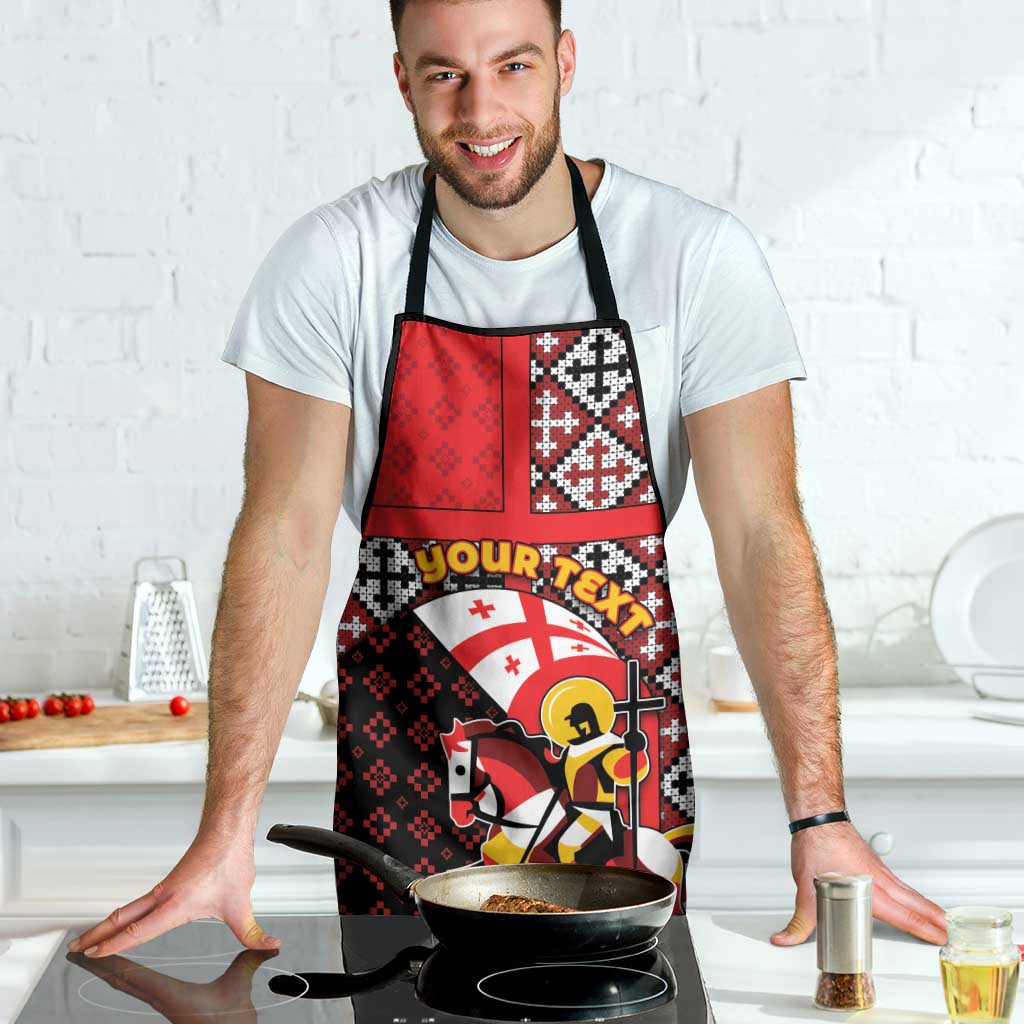 Personalized Georgia Apron Saint George Dragon Slayer Folk Pattern