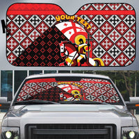 Personalized Georgia Auto Sun Shade Saint George Dragon Slayer Folk Pattern